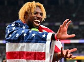 Noah Lyles, fanático del ‘kamehameha’