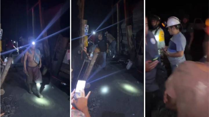 Rescatan vivos a 8 mineros atrapados en Coahuila tras falla mecánica
