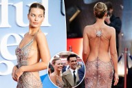 Margot Robbie makes a statement with 'naked' dress postpartum
