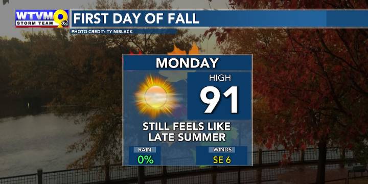 First day of fall brings a continuation of late summer heat