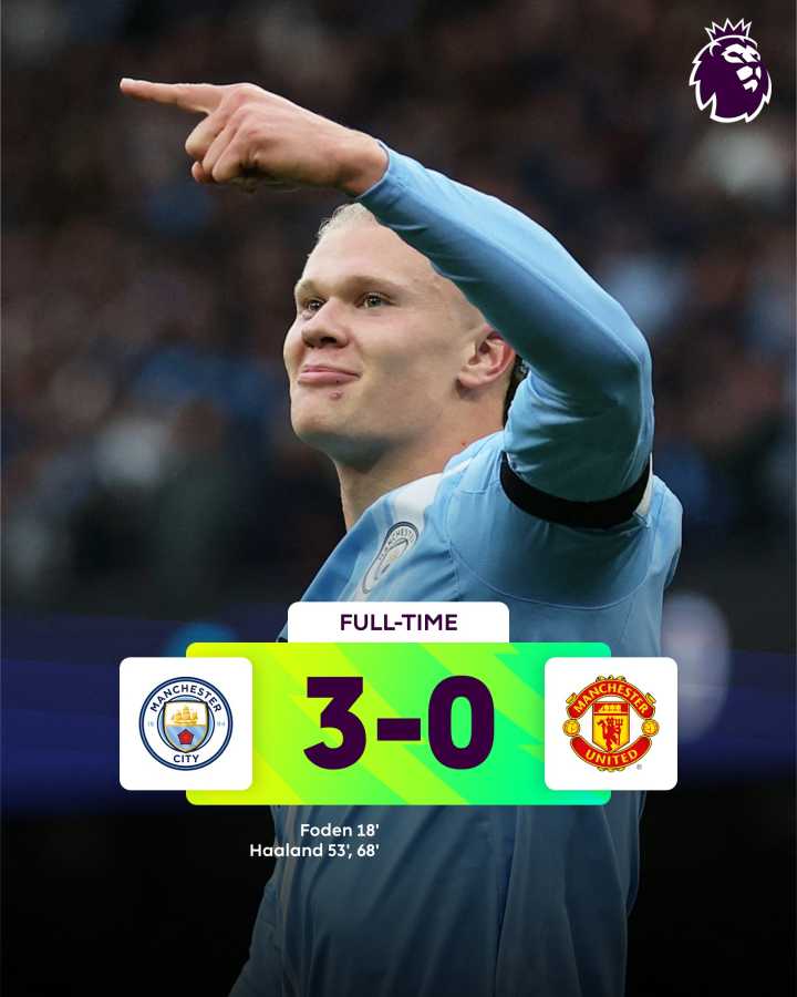 Vapuleada 3-0 del City al United en Etihad