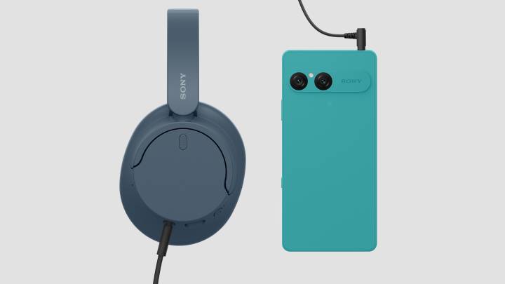 This compact Android phone has front speakers, headphone jack, and microSD