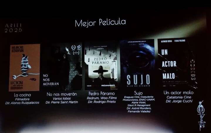 Cinco cintas competirán por la estatuilla a Mejor Película