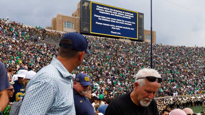 Purdue football game at Notre Dame weather delay, stadium radar, updates