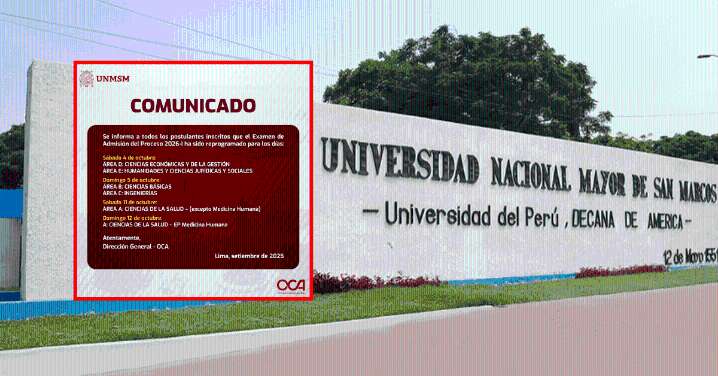 Universidad San Marcos anuncia reprogramación de examen de admisión: Conoce aquí el nuevo cronograma de la prueba