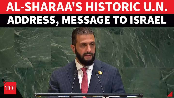 Syria's Ahmed Al-Sharaa Blasts 'ISRAELI AGGRESSION' In Historic UN Speech