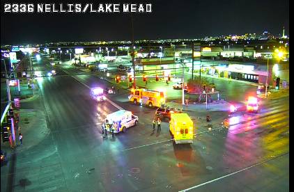 Suspected DUI crash closes northeast Las Vegas valley intersection