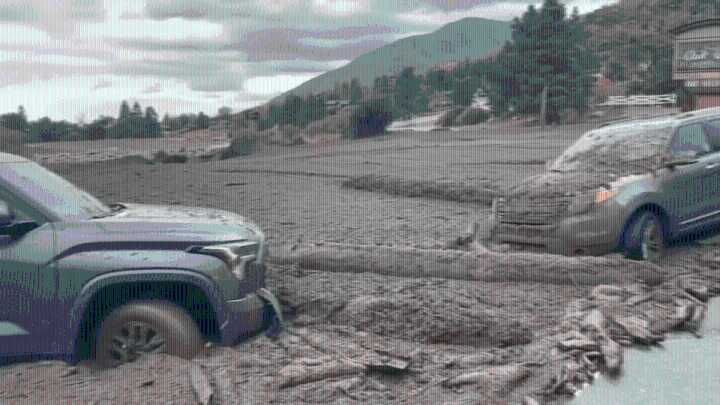 Large mudslide traps drivers, prompts road closures in Oak Glen