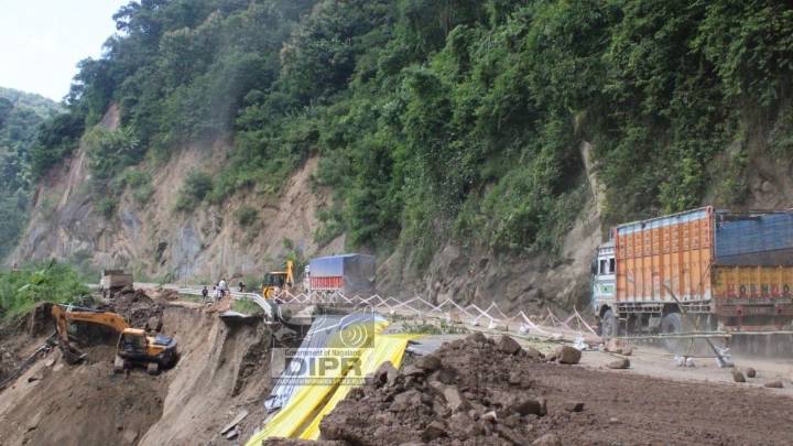 Nagaland Dy CM inspects collapsed NH-29 stretch, pushes for bypass solutions