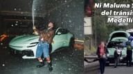 Video| Maluma salió a estrenar su Ferrari nuevo, único en el mundo, a las calles de Medellín y agentes de tránsito no se la perdonaron