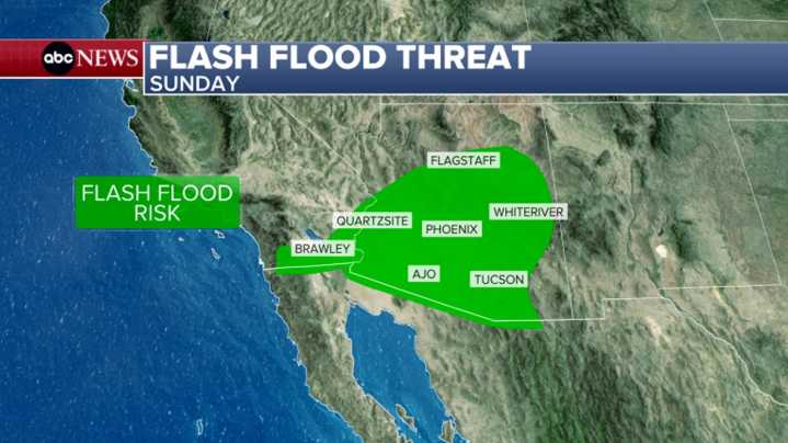 Flash flooding threat could return out West as Gabrielle churns in the Atlantic