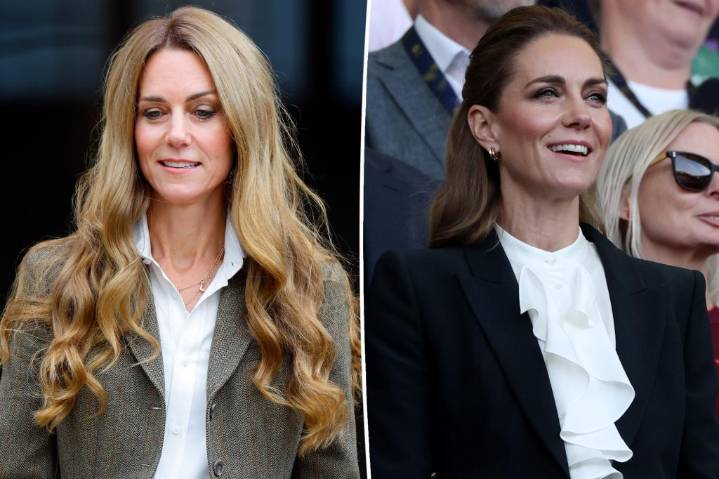 Kate Middleton seemingly brunette again after blond makeover
