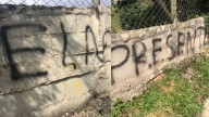 Denuncian la aparición de grafitis del ELN cerca de escuela en San Antonio de Prado