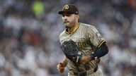 Padres outfielder Laureano has a broken finger and will miss the first round of the playoffs