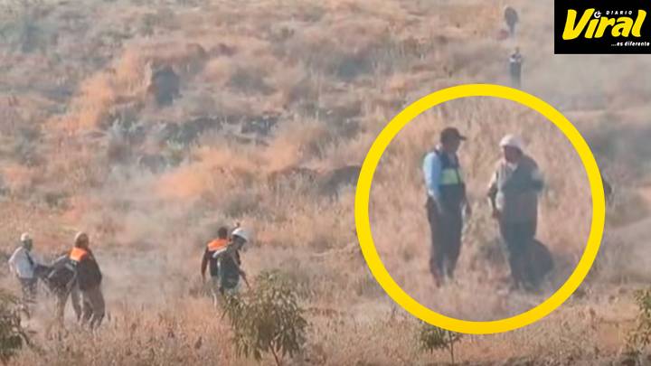 Intervienen a persona intentando prender fuego en las faldas del Misti