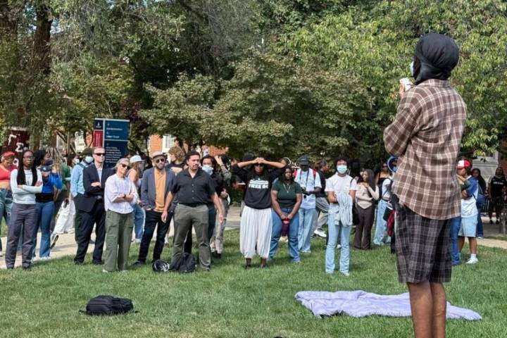 College students in DC protest Trump administration and their own leaders