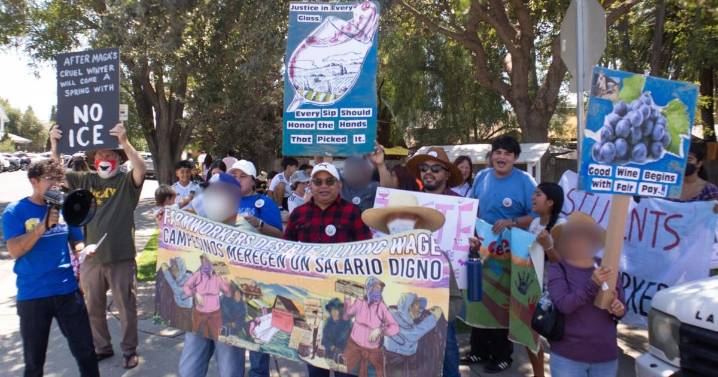 Farmworkers mark Labor Day with march for living wages in Los Olivos