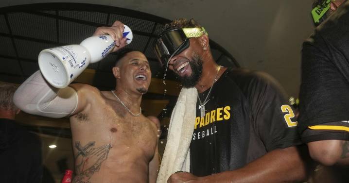 Padres celebrate clinching playoff spot with wild 11
