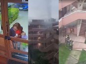 Intentó quemar colegio, prendió fuego en condominio y en un auto en Concepción: Mujer es detenida en el techo