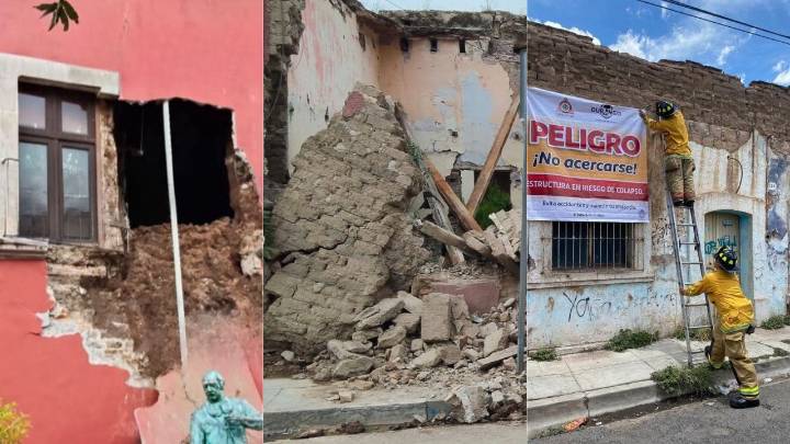 En Durango, han colapsado cuatro inmuebles por humedad de las lluvias