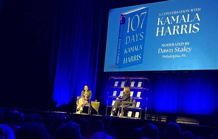 Kamala Harris returns to Philly and a venue filled with admiration