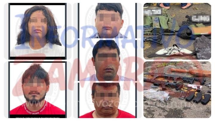 Tras enfrentamiento FGE, Defensa y GN, detienen a seis presuntos integrantes del...