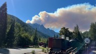 Root Fire burns west of I-5 at Castella in Shasta County