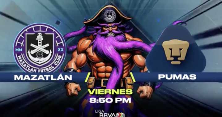 Mazatlán vs Pumas EN VIVO y GRATIS, Jornada 8 del Apertura 2025 de la Liga BBVA MX