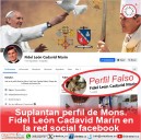 Suplantan perfil de Mons. Fidel León Cadavid Marín en la red social facebook