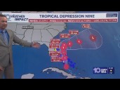 Tracking the Tropics: Tropical Depression Nine expected to strengthen as Humberto weakens