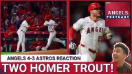ANGELS POSTCAST: Mike Trout SMASHES 2 HRs AND Astros' playoff hopes in 4