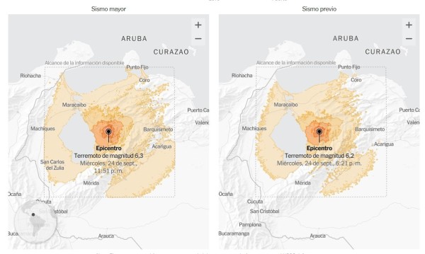 4 sismos fuertes sacuden Venezuela