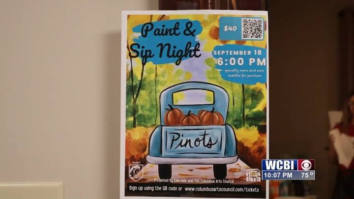 Columbus Arts Council hosts Paint and Sip at Lion Hills