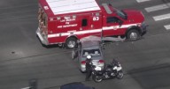 Ambulance carrying a crash victim crashes in L.A., drawing a crash investigator