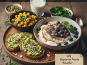 Power Up Your Morning: A Vegetarian Breakfast with 30g of Protein, No Meat, No Supplements
