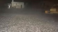 Así ha sido la espectacular granizada caída en Barbastro