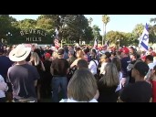 Hundreds gather for vigil and rally for Charlie Kirk in Beverly Hills