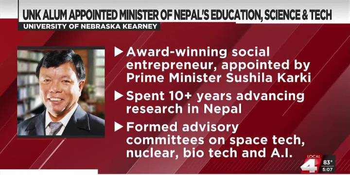 UNK alumnus named Nepal’s education, science, tech minister