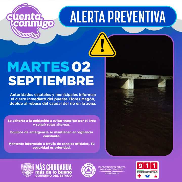 Cierran puente Flores Magón en Buenaventura por crecida del río