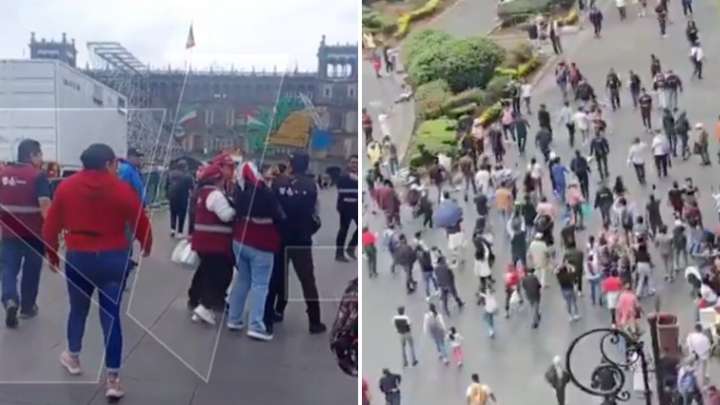 Riña en el Zócalo Hoy: Comerciantes Arman “Campal” por Espacios para Vender en Fiestas Patrias