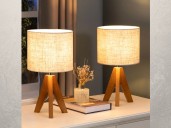 Solid wood table lamps: Wade Logan pair on sale for $48 total