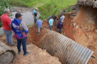 Inició restauración de alcantarilla en la Troncal 10 del sur