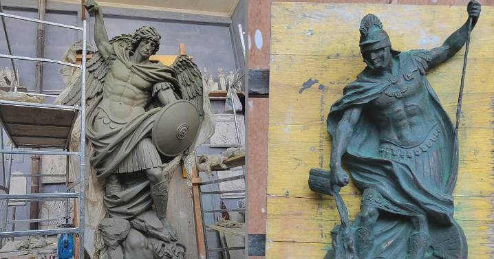 Battle over pricey saint statues proposed for Quincy public safety building heads to court