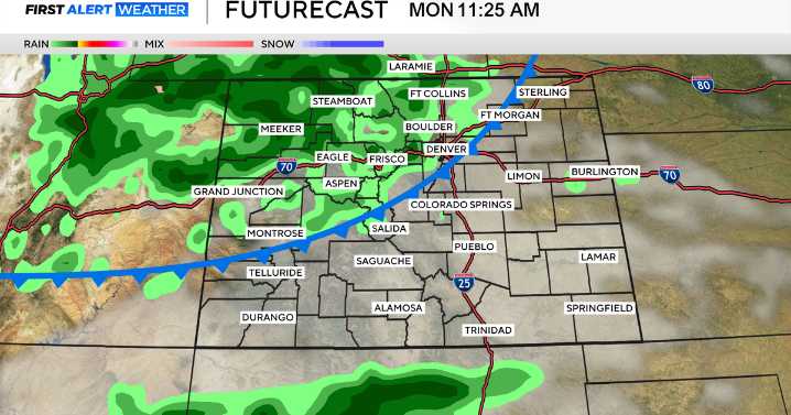 Cooldown expected after a warm Sunday in Colorado