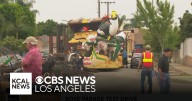Rose Parade floats go out for a test ride