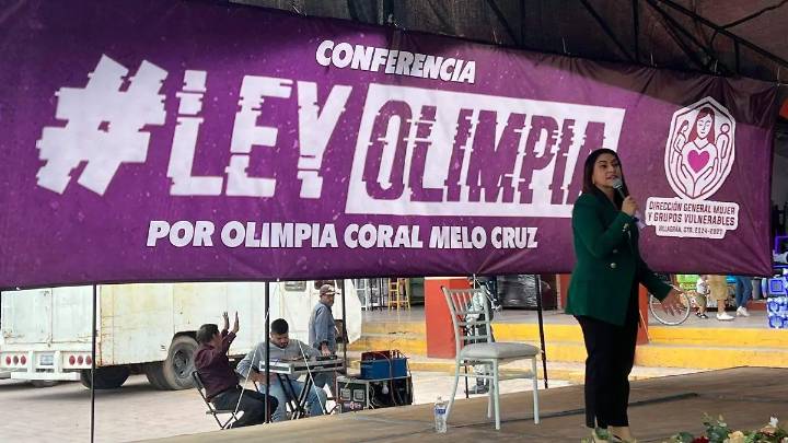Olimpia Coral ofrece conferencia sobre Ley Olimpia tras inauguración del Edificio de la Mujer en Villagrán