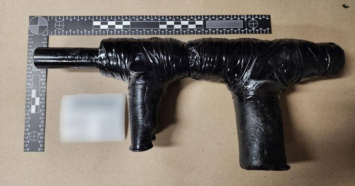 NSW crime: Police arrest two men who allegedly created homemade 'slam' guns