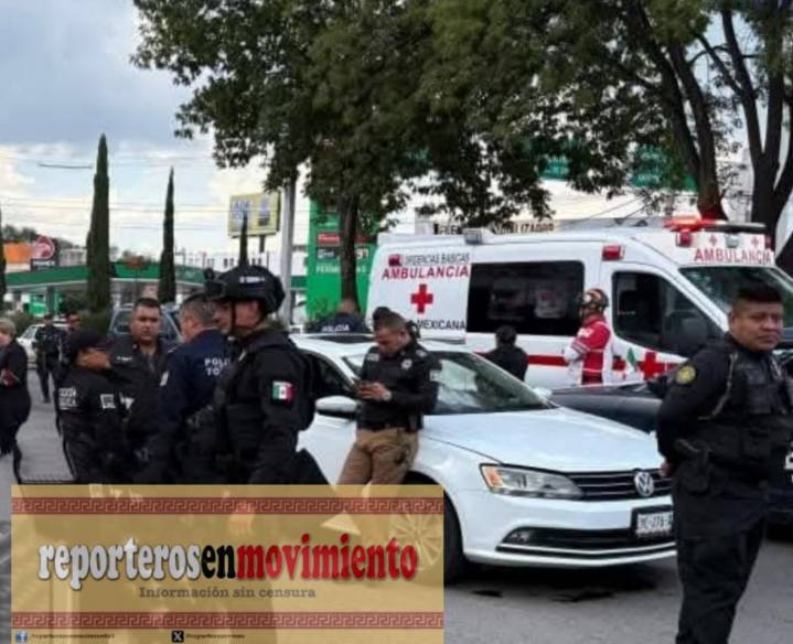 MOTO-RATÓN LOGRÓ LESIONAR AL COPILOTO DE UN VEHÍCULO Y HUIR CON EL DINERO EN TOLUCA; SU CÓMPLICE FUE DETENIDO