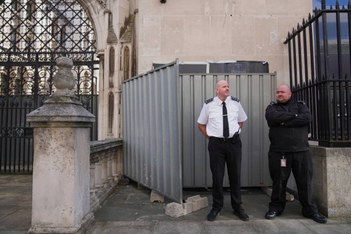 New Banksy mural of a judge beating a protester to be removed from outside London court