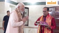 PM Modi participates in Durga Puja celebrations at Kali Bari in Delhi's CR Park